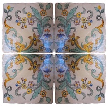 Scianna Maioliche Repro С000096248 PiastrelleMaiolicheRepro_032/D Decoración 30x30 cm, Italia, craquelado - foto 1 - foto 1
