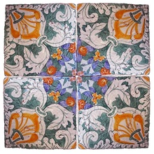 Scianna Maioliche Repro С000096234 PiastrelleMaiolicheRepro_018/D Decoración 30x30 cm, Italia, craquelado - foto 1 - foto 1