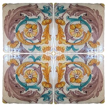 Scianna Maioliche Repro С000096261 PiastrelleMaiolicheRepro_045/D Decoración 30x30 cm, Italia, craquelado - foto 1 - foto 1