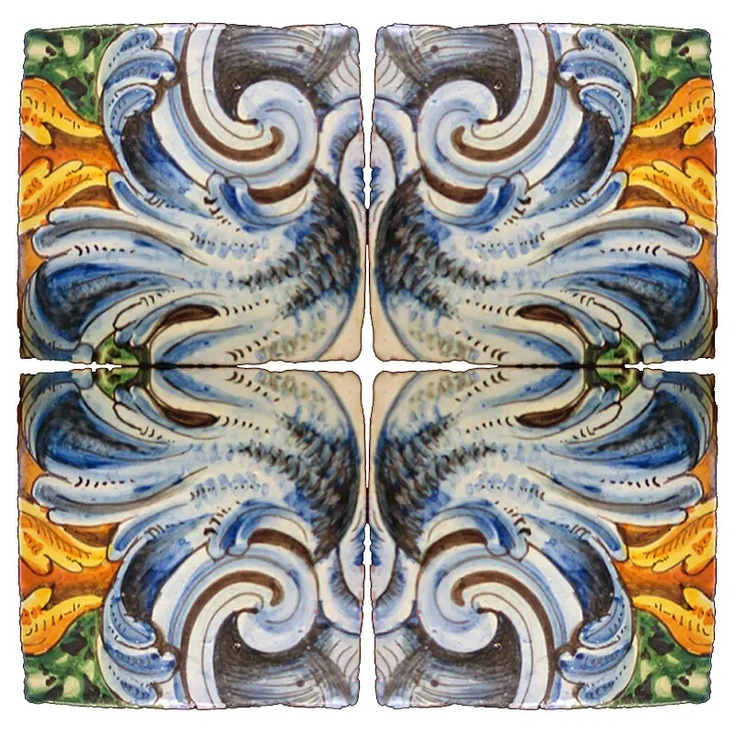 Scianna Maioliche Repro С000096201 PiastrelleMaiolicheRepro_065/C Decorazione 20x20 cm, Italia, craquelé - foto 1 Scianna Maioliche Repro С000096201 PiastrelleMaiolicheRepro_065/C Decorazione 20x20 cm, Italia, craquelé - foto 1