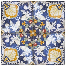 Scianna Maioliche Repro С000096153 PiastrelleMaiolicheRepro_017/C Decoración 20x20 cm, Italia, craquelado - foto 1 - foto 1
