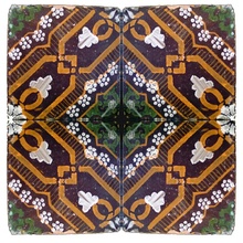 Scianna Maioliche Repro С000096127 PiastrelleMaiolicheRepro_071/B Decoración 15x15 cm, Italia, craquelado - foto 1 - foto 1