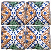 Scianna Maioliche Repro С000096124 PiastrelleMaiolicheRepro_068/B Decoración 15x15 cm, Italia, craquelado - foto 1 - foto 1