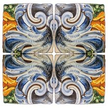 Scianna Maioliche Repro С000096121 PiastrelleMaiolicheRepro_065/B Decoración 15x15 cm, Italia, craquelado - foto 1 - foto 1