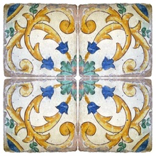 Scianna Maioliche Repro С000096048 PiastrelleMaiolicheRepro_072/A Decoración 10x10 cm, Italia, craquelado - foto 1 - foto 1