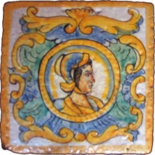 Scianna Medievali Repro С000096310 PiastrelleMedievaliRepro_013/A Dekor 10x10 cm, Italien, krakelering - foto 1 - foto 1