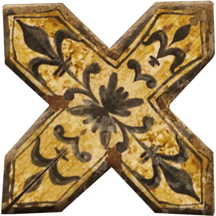 Scianna Terre Normanne С000255914 Rosacroce_02 Dekor 15x15 cm, Itálie, krakelování - fotografie 1 Scianna Terre Normanne С000255914 Rosacroce_02 Dekor 15x15 cm, Itálie, krakelování - fotografie 1