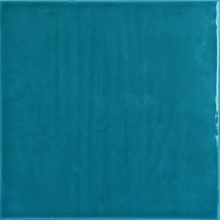 Self Flow С000609190 1212SEFLTEGL_FlowTealGlossy12,5*12,5 azulejo de parede 12,5x12,5 cm, Itália, monocromático - foto 1 - foto 1