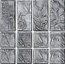 Settecento Azteca С000065670 B603b-_Decoroseteznabgrigio5*5E5*10(12Pz) Mosaic 20x20 cm, Italy, other types of stone - photo 1