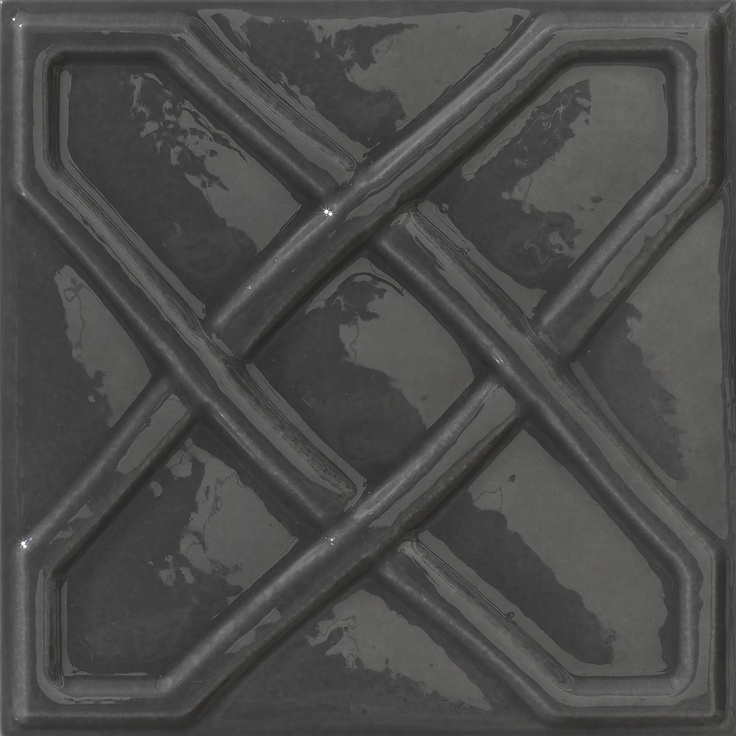 Settecento Chelsea С000266544 305N4-_DecoroSquareChelseaCharcoal_15*15 Decor 15x15 cm, Italy - photo 1 Settecento Chelsea С000266544 305N4-_DecoroSquareChelseaCharcoal_15*15 Decor 15x15 cm, Italy - photo 1