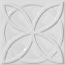 Settecento Chelsea 305M0 Dec Circus Pure White Decoração 15x15 cm, Itália - foto 1 - foto 1