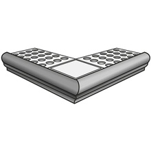 Settecento Proxi С000352258 13793-_ProxiTorelloPerAngolareConRete(2Pz)Antracite_5,5*32 Specielt element 5,5x32 cm, Italien, andre stenarter - foto 1 - foto 1