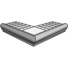Settecento Proxi С000352256 13791-_ProxiTorelloPerAngolareConRete(2Pz)Bianco_5,5*32 Specielt element 5,5x32 cm, Italien, andre stenarter - foto 1 - foto 1