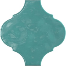Tonalite Arabesque Silk ARA1524 Turquoise wandtegel 14,5x14,5 cm, Italië - foto 1 - foto 1