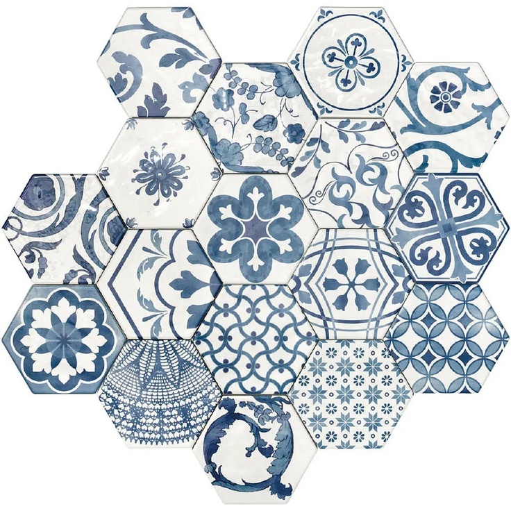 Tonalite Exabright С000328560 EXADEC.BIB_DECORO MIX BLU BIANCO wall tile 15x17,1 cm, Italy - photo 1 Tonalite Exabright С000328560 EXADEC.BIB_DECORO MIX BLU BIANCO wall tile 15x17,1 cm, Italy - photo 1