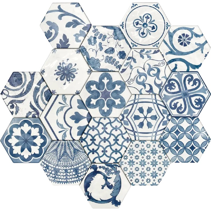 Tonalite Exabright С000328560 EXADEC.BIB_DECORO MIX BLU BIANCO veggflis 15x17,1 cm, Italia - foto 1 Tonalite Exabright С000328560 EXADEC.BIB_DECORO MIX BLU BIANCO veggflis 15x17,1 cm, Italia - foto 1