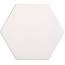 Tonalite Examatt С000300000 6400_EsagonaBianco porcelain tile 15x17,1 cm, Italy, monochrome - photo 1