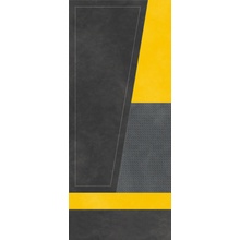 Tonino Lamborghini Korium 167523 Anthracite Yellow Diagonal A gres porcelánový 120x280 cm, Itálie, vzhled kuze  - fotografie 1 - foto 1