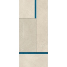 Tonino Lamborghini Korium 167591 Beige Blue Square Logo gres porcelánový 120x280 cm, Itálie, vzhled kuze  - fotografie 1 - foto 1