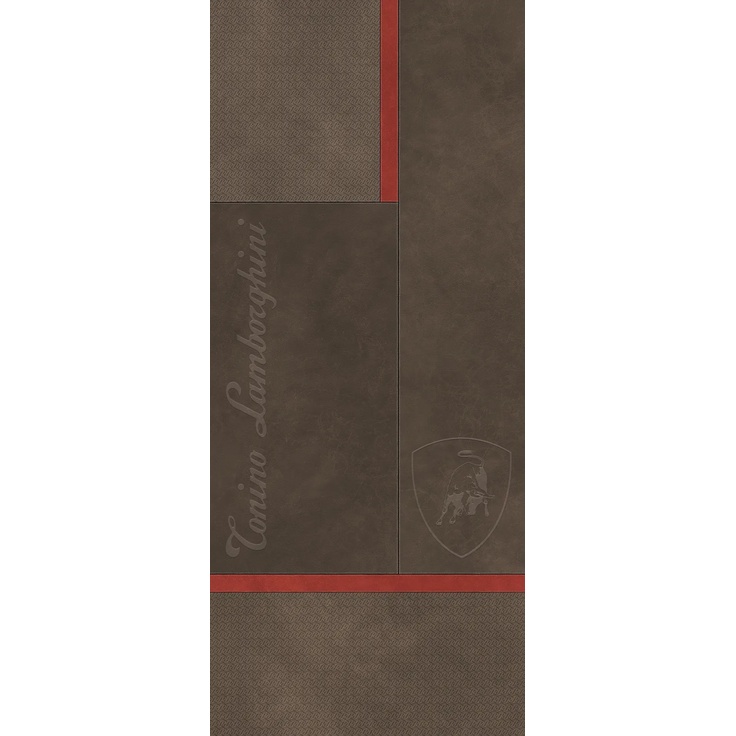 Tonino Lamborghini Korium С000542666 167582_120X280 BROWN RED SQUARE LOGO porcelænsflise 120x280 cm, Italien, læder - foto 1