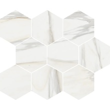 Tuscania White Marble Mosaico Esagona Calacatta Oro L 30*30 Mozaïek 30x30 cm - foto 1 - foto 1