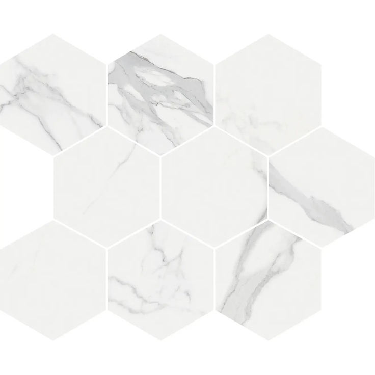 Tuscania White Marble Mosaico Esagona Statuario L 30*30 Mosaic 30x30 cm - photo 1 Tuscania White Marble Mosaico Esagona Statuario L 30*30 Mosaic 30x30 cm - photo 1