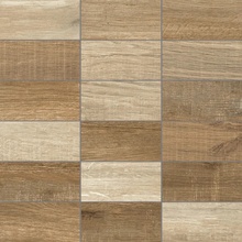 Tuscania Ceramiche North Wind С000380139 NORTH WIND STRIPE MIX BROWN/OAK 30x30(18 TESSERE 5x10) Mozaik 30x30 cm, Italien, trae-look - foto 1 - foto 1