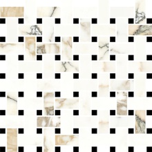 Vallelunga Luce С000532870 6001263_LuceOroSatinBasket Mosaik 30x30 cm, Italien, andere marmorsorten - Foto 1 - Foto 1