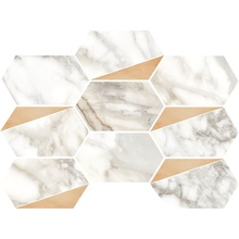 Vallelunga Luce Grey Esagona Rami Satin Finish Mosaic 26x35 cm, Italy, mosaic - photo 1 - photo 1