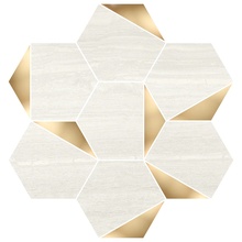 Vallelunga Tino С000617918 02TINMET10S_MosEsaT7OroTinoBiancoSatinEvo Mozaïek 24,6x25,6 cm, Italië, goud en edelmetalen - foto 1 - foto 1