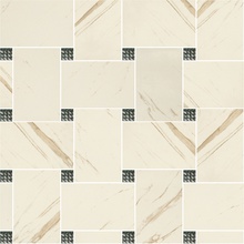 Versace Marble 240510 Mosaico Intreccio Bianco Decoratie 29,1x29,1 cm, Italië, mozaieklook - foto 1 - foto 1