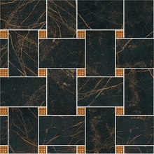 Versace Marble 240513 Mosaico Intreccio Nero Swarov. Oro Decoratie 29,1x29,1 cm, Italië, mozaieklook - foto 1 - foto 1