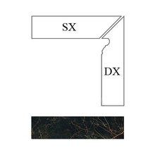 Versace Marble 240623 Battiscala Nero SX Lap Угловой plint 8x117 cm, Italië - foto 1 - foto 1