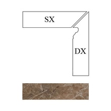 Versace Marble 240637 Battiscala Marrone DX Lap Угловой plint 8x117 cm, Italië - foto 1 - foto 1
