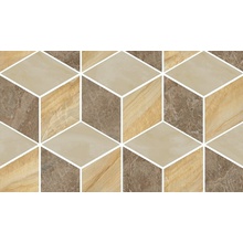 Versace Marble 240841 T3-3D Marrone/Oro/Beige Mozaïek 17x29,1 cm, Italië, mozaieklook - foto 1 - foto 1