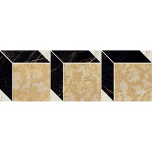 Versace Marble 240862 Decoro Cube Nero/Bianco/Oro Mozaïek 19,5x58,5 cm, Italië, mozaieklook - foto 1 - foto 1