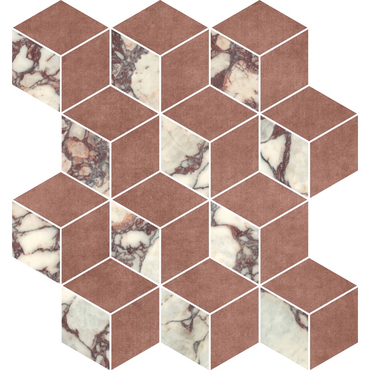 Versace Harmony 0030140 CUBE CALACATTA VIOLA ANT. 3D RETT Mosaico 35,1x37,5 cm, Italia, calacatta - foto 1 Versace Harmony 0030140 CUBE CALACATTA VIOLA ANT. 3D RETT Mosaico 35,1x37,5 cm, Italia, calacatta - foto 1