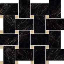 Versace Marble С000380871 2405330_Mos.Intrec.Nero-Oro Mozaikk 29,1x29,1 cm, Italia, gull og edle metaller - foto 1 - foto 1