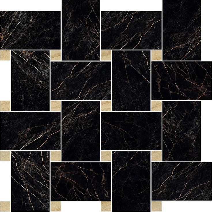 Versace Marble С000380871 2405330_Mos.Intrec.Nero-Oro Mosaic 29,1x29,1 cm, Italy, gold and precious metals - photo 1 Versace Marble С000380871 2405330_Mos.Intrec.Nero-Oro Mosaic 29,1x29,1 cm, Italy, gold and precious metals - photo 1