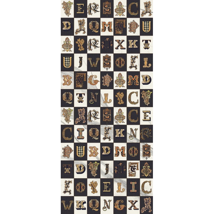 Versace Maximvs 0063141 LETTER.BIAN/NER/ORO B Dekor 120x280 cm, Włochy, złoto i metale szlachetne - zdjęcie 1 Versace Maximvs 0063141 LETTER.BIAN/NER/ORO B Dekor 120x280 cm, Włochy, złoto i metale szlachetne - zdjęcie 1