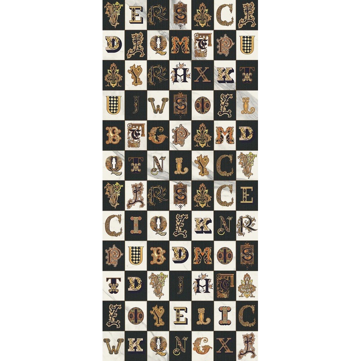 Versace Maximvs 0063140 LETTER.BIAN/NER/ORO A Dekor 120x280 cm, Włochy, złoto i metale szlachetne - zdjęcie 1 Versace Maximvs 0063140 LETTER.BIAN/NER/ORO A Dekor 120x280 cm, Włochy, złoto i metale szlachetne - zdjęcie 1