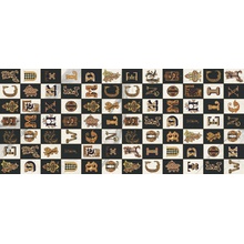 Versace Maximvs 63140 Lettering Bianco-Nero-Oro A Decor 120x278 cm, Italy - photo 1 - photo 1