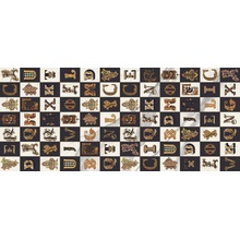 Versace Maximvs 63141 Lettering Bianco-Nero-Oro B Decor 120x278 cm, Italy - photo 1 - photo 1