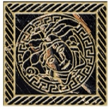 Versace Maximvs G0067844 Angolo Greca Sabbiato Black & Gold / Oro Lux Insert 10x10 cm, Italy - photo 1 - photo 1