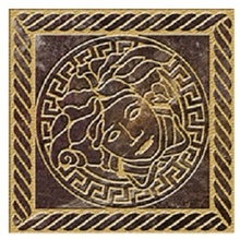 Versace Maximvs G0067846 Angolo Greca Sabbiato Galaxy Brown / Oro Lux Insert 10x10 cm, Italy - photo 1 - photo 1