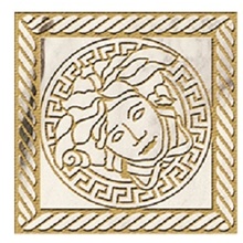 Versace Maximvs G0067841 Angolo Greca Sabbiato Panda White / Oro Lux Insert 10x10 cm, Italy - photo 1 - photo 1