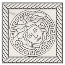 Versace Maximvs G0067840 Angolo Greca Sabbiato Statuario White / Oro Lux Insert 10x10 cm, Italy - photo 1 - photo 1