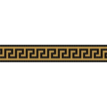 Versace Meteorite 47100 Fascia Greca Naturale Nero/Oro Meio-fio 9,8x60 cm, Itália - foto 1 - foto 1