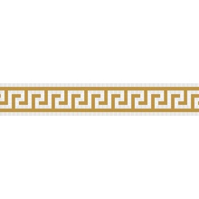 Versace Meteorite 47102 Fascia Greca Naturale Bianco/Oro Meio-fio 9,8x60 cm, Itália - foto 1 - foto 1