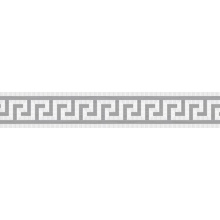 Versace Meteorite 47103 Fascia Greca Naturale Bianco/Platino Meio-fio 9,8x60 cm, Itália - foto 1 - foto 1